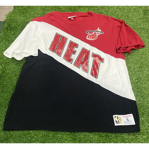 Mitchell & Ness Miami Heat NBA Logo Tee - Size Large